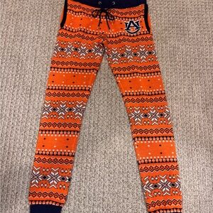 Auburn University Orange Patterned jogger pajama pants